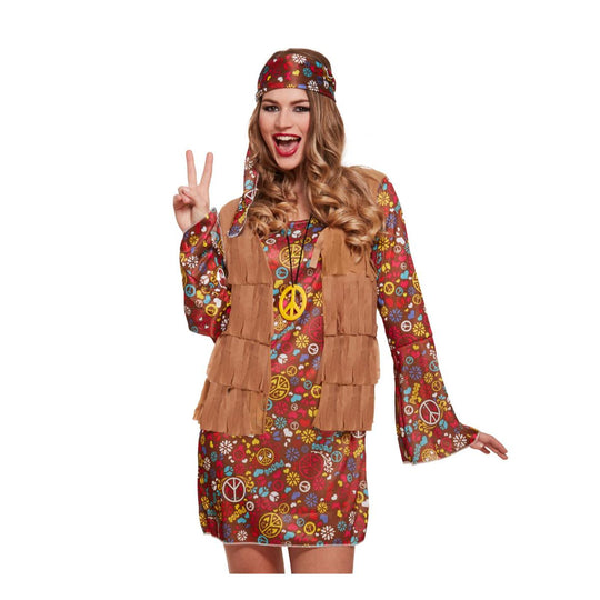 Henbrandt Groovy Hippie Women's Fancy Dress Costume