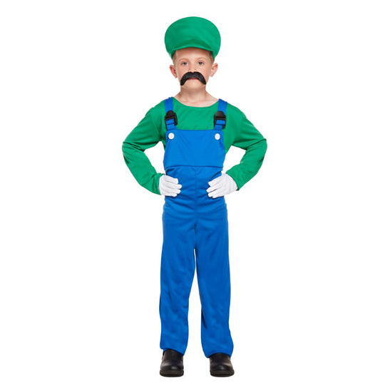 Henbrandt Luigi Super Mario Style Child Fancy Dress Costume