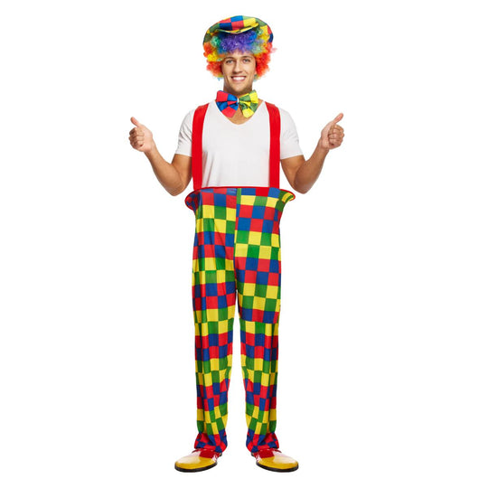 Henbrandt Rainbow Clown Adult Fancy Dress Costume