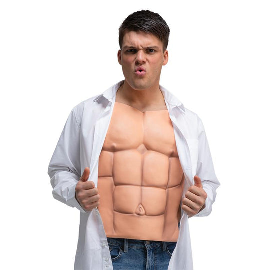 Instant Muscle Man Chest - Wicked Costumes Adult Fancy Dress