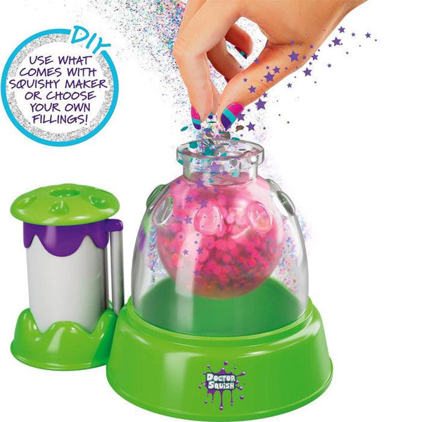 Doctor Squish Squishy Maker – Crea 8 Squishies Personalizzati, Set Completo Con Melma, Palloncini TPR, Glitter E Clip, Età 8+, Gioco Sensoriale E Creativo