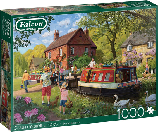 Jumbo Games Falcon De Luxe Countryside Locks 1000 Piece Jigsaw Puzzle