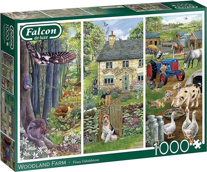 Jumbo Games Falcon De Luxe Woodland Farm 1000 Piece Jigsaw Puzzle - The ...