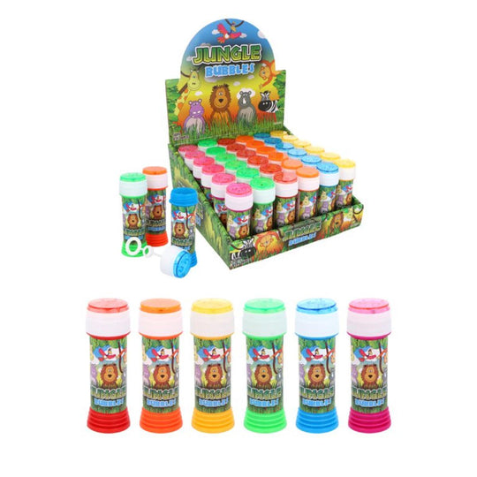 Jungle Bubble Blowing Tubs Childrens Party Bag Filler Toys