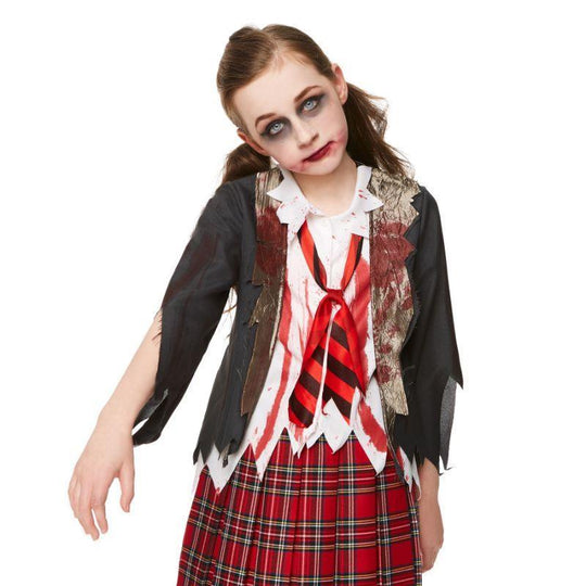Karnival Zombie School Girl Halloween Fancy Dress Costume