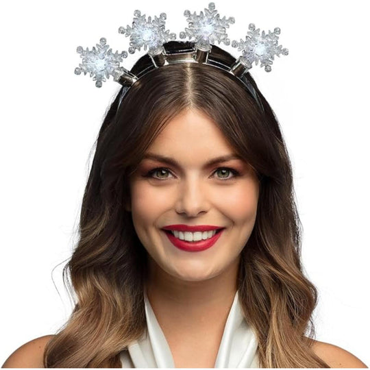 LED Snowflake Headband - Boland Adult Christmas Fancy Dress