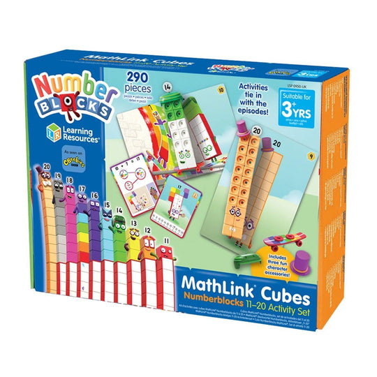 Learning Resources Numberblocks MathLink Cubes 11-20 Activity Set
