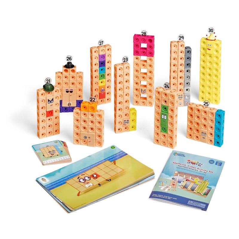 Learning Resources Numberblocks Mathlink Cubes 21 30 Activity Set The Online Toy Store