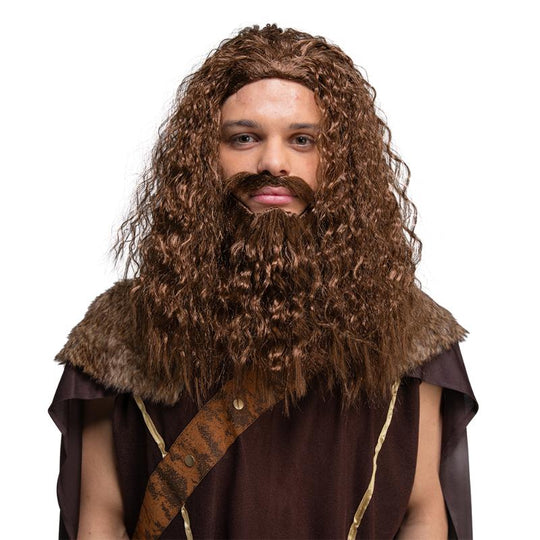 Long Curly Wig & Beard Set - Wicked Costumes Adult Fancy Dress Accessory