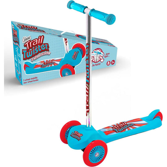Ozbozz Trail Twister 3 Wheel Scooter - Blue