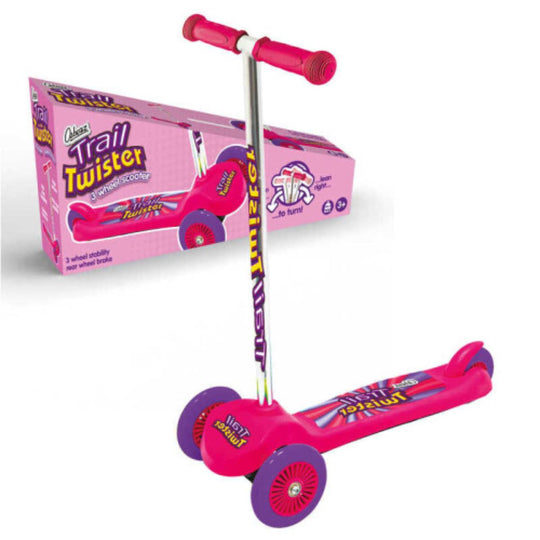 Ozbozz Trail Twister 3 Wheel Scooter - Pink