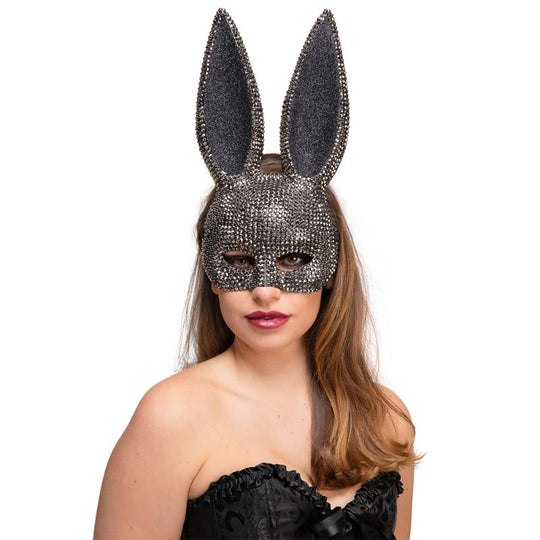 Rhinestone Bunny Mask - Wicked Costumes Adult Fancy Dress
