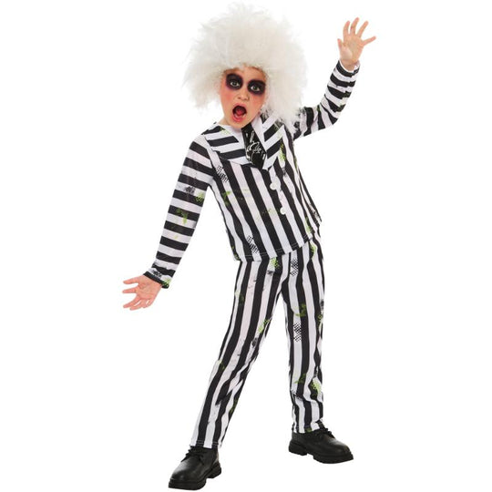 Rubies Beetlejuice with Wig Boy's Fancy Dress Costume