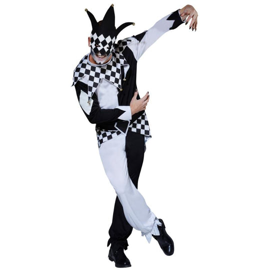 Rubies Dark Jester Men's Halloween Fancy Dress Costume