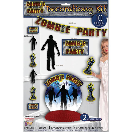 Rubies Forum Zombie Party Halloween Decorating Kit (Pack of 10)