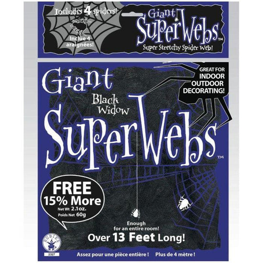 Rubie's Giant Spiderweb with 4 Spiders Halloween Party Decoration