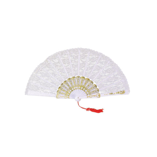 Rubies Lace Fan Fancy Dress Accessory - White