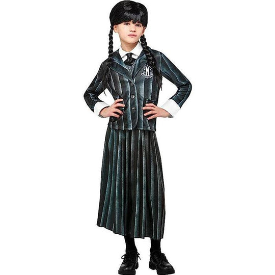 Rubies Wednesday Addams Netflix School Uniform Girl's Fancy Dress Costume