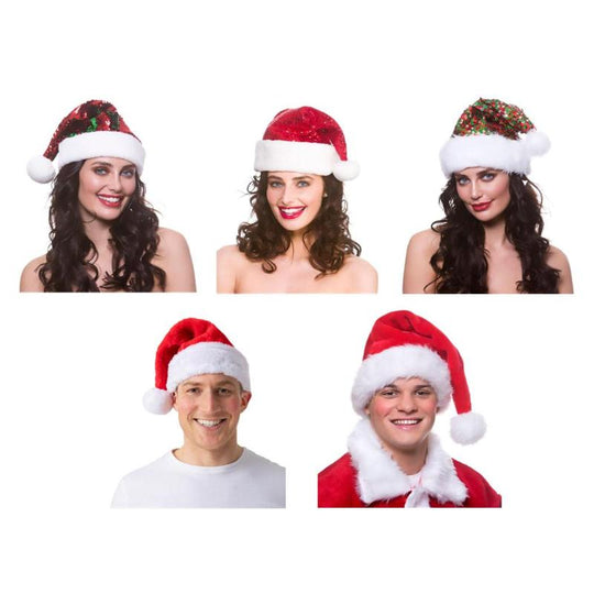 Santa Hat - Wicked Costumes Adult Christmas Fancy Dress
