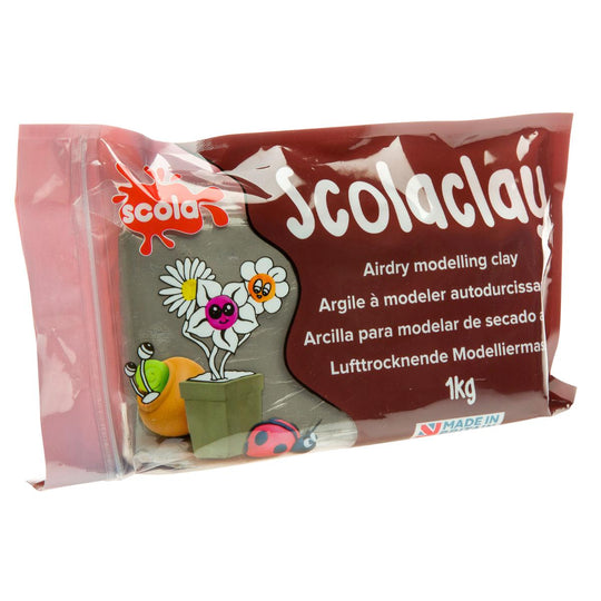 Scola Air Drying Modelling Clay 1kg - Stone