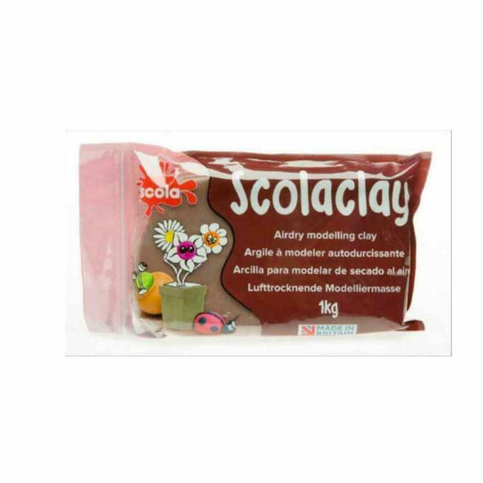 Scola Air Drying Modelling Clay 1kg - Terracotta
