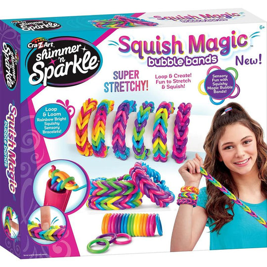 Shimmer n Sparkle Squish Magic Bubble Bands Loom Band Making Kit