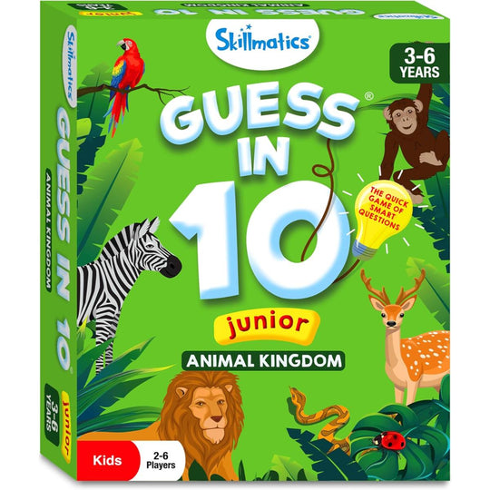 Skillmatics Guess in 10 Trivia Card Game - Animal Kingdom Junior