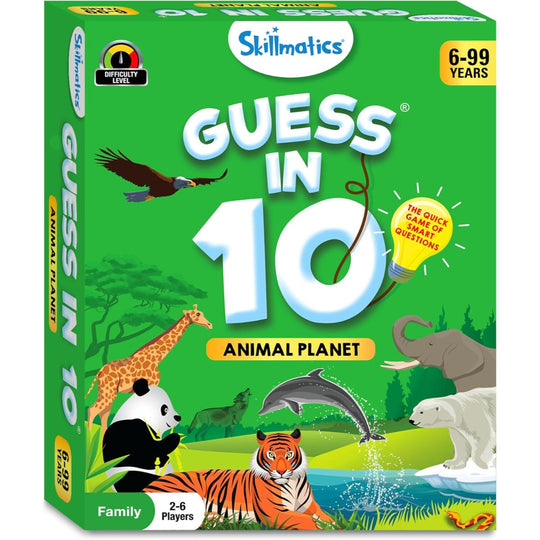 Skillmatics Guess in 10 Trivia Card Game - Animal Planet