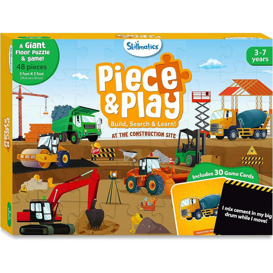 Skillmatics Piece & Play 48 Piece Jigsaw Puzzle - Construction Site