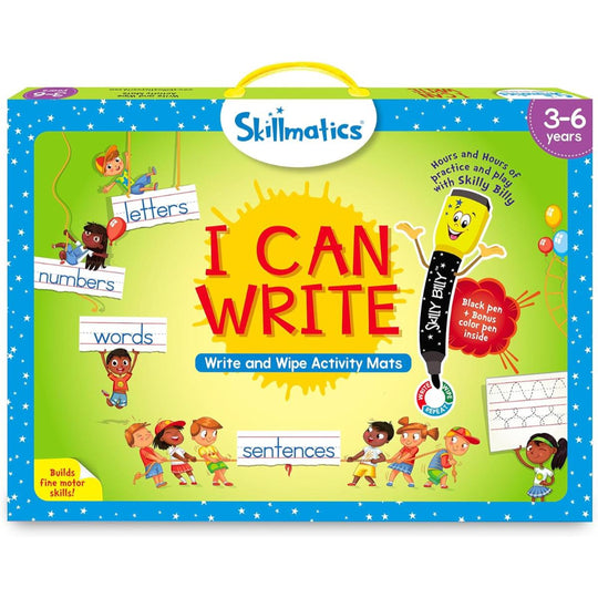 Skillmatics Write and Wipe Activity Mats - I Can Write