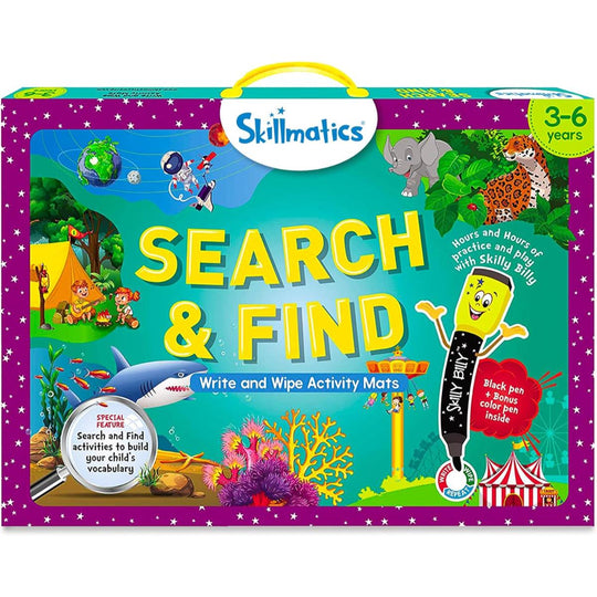 Skillmatics Write and Wipe Activity Mats - Search and Find