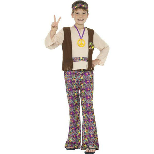 Smiffys Hippie Boy Fancy Dress Costume
