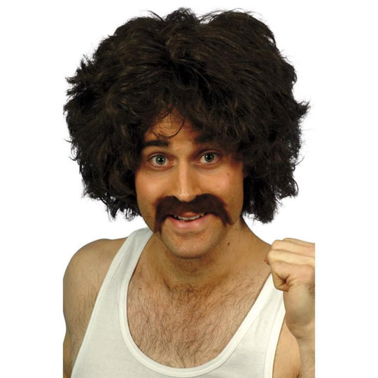 Smiffys Retro Wig & Tash Adult Fancy Dress