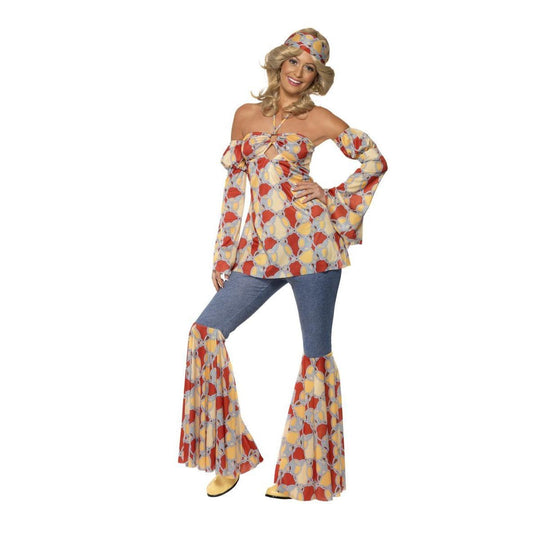 Smiffys Vintage Hippy 1970s Women's Fancy Dress Costume