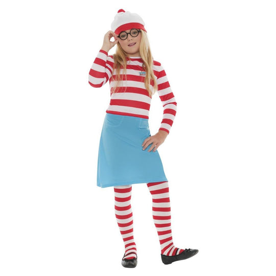 Smiffys Where's Wally? Wenda Girl's Fancy Dress Costume