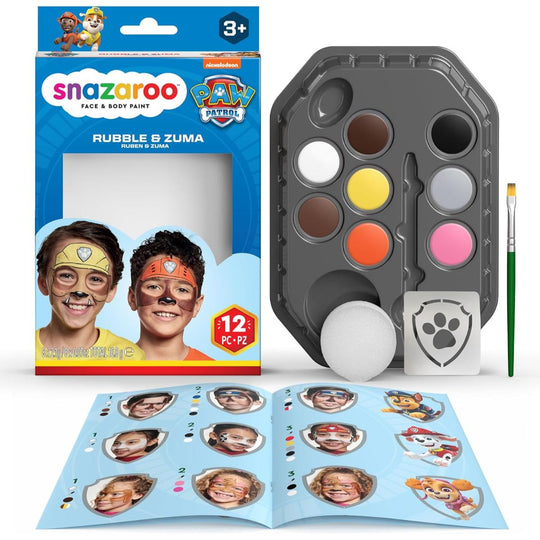 Snazaroo Paw Patrol Face Painting Kit - Rubble & Zuma