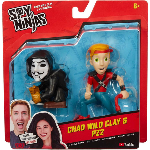 Spy Ninjas Figure Pack - Chad Wild Clay & PZ2 - The Online Toy Store