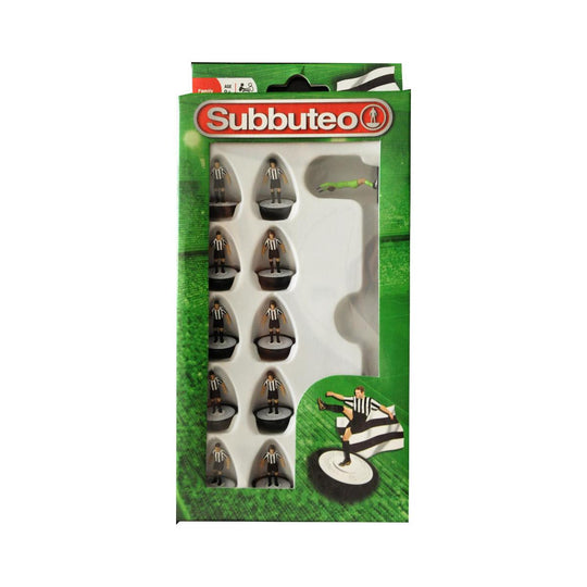 Subbuteo Football Team Players Set - Black & White Stripe
