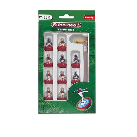 Subbuteo Football Team Players Set - Claret & Blue
