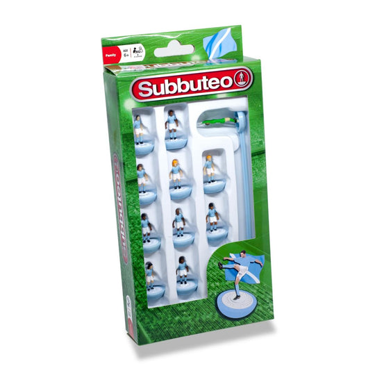 Subbuteo Football Team Players Set - Light Blue & White