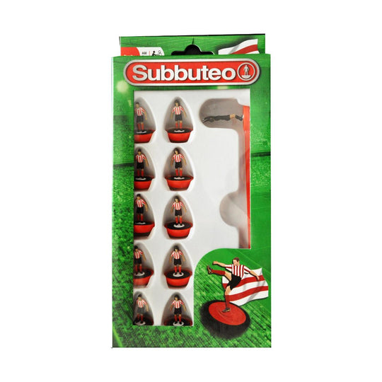 Subbuteo Football Team Players Set - Red & White Stripe