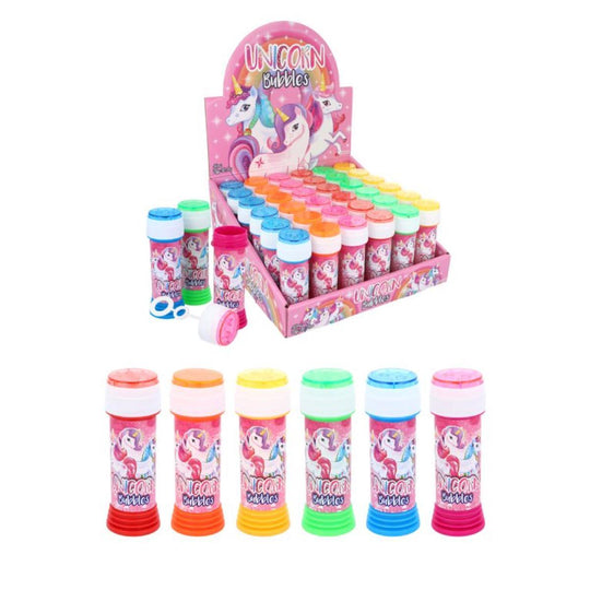Unicorns Bubble Blowing Tubs Childrens Party Bag Filler Toys