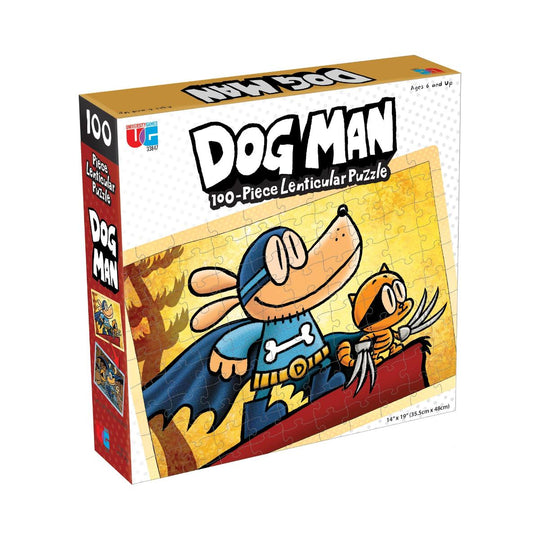 University Games Dog Man Supa Buddies Lenticular 100 Piece Jigsaw Puzzle