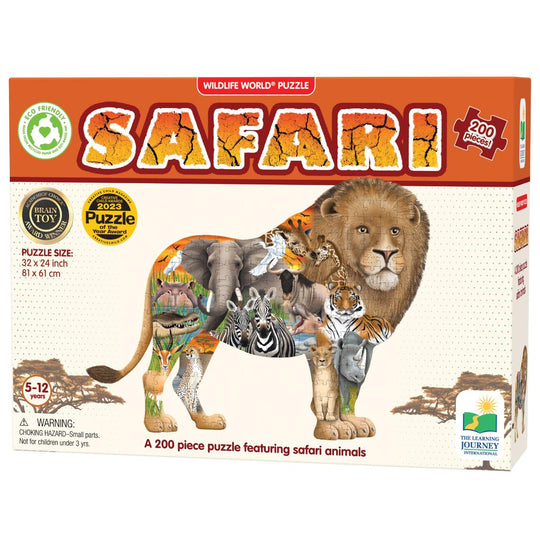 University Games Wildlife World 200 Piece Jigsaw Puzzle - Safari