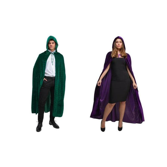 Velvet Hooded Cloak - Wicked Costumes Adult Fancy Dress