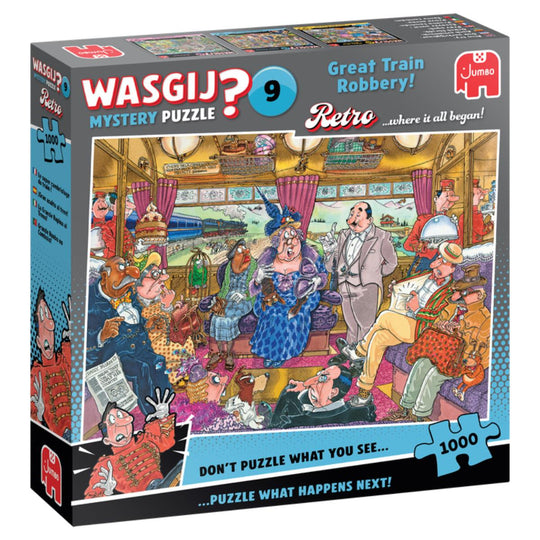 Wasgij Retro Mystery 9 - Great Train Robbery! 1000 Piece Jigsaw Puzzle