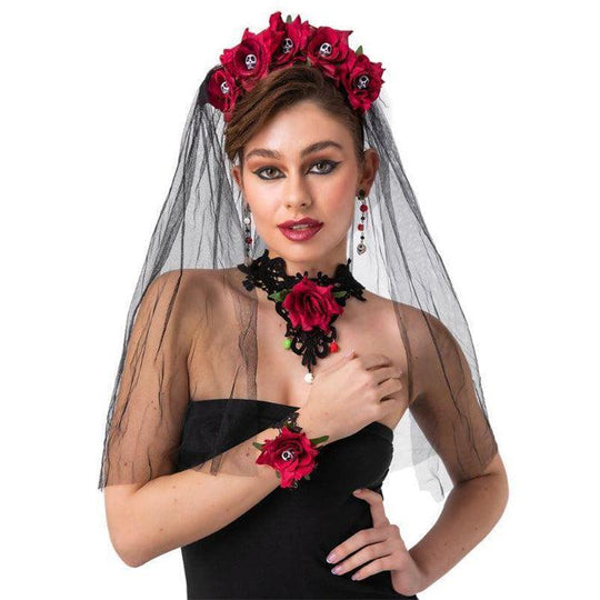 Wicked Costumes Day of The Dead Accessory Set Adult Halloween Fancy Dress