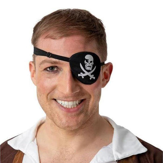 Wicked Costumes Eye Patch Skull & Crossbones Adult Pirate Fancy Dress