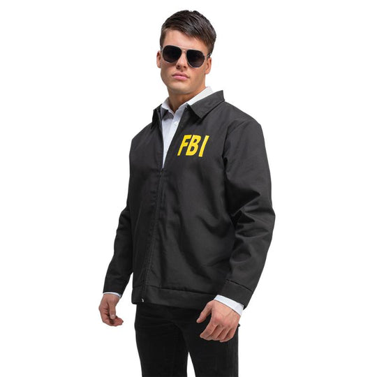 Wicked Costumes FBI Jacket Men's Fancy Dress