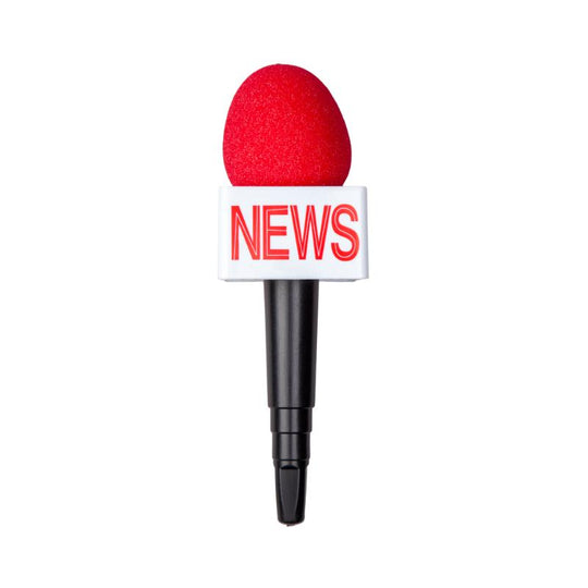 Wicked Costumes News Reporter Microphone Fancy Dress Costume Prop